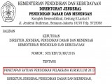SK Daftar Sekolah Pelaksana Kurikulum 2013 Tahun 2016